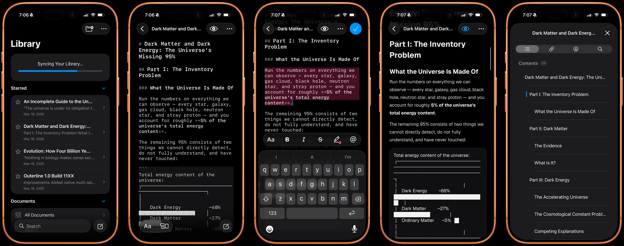 Outerline on iPhone